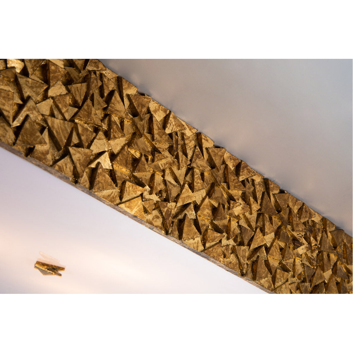 Mosaic 4 Light Gold Bath/Flush Mounts Ceiling Light in Gold Leaf with Antique